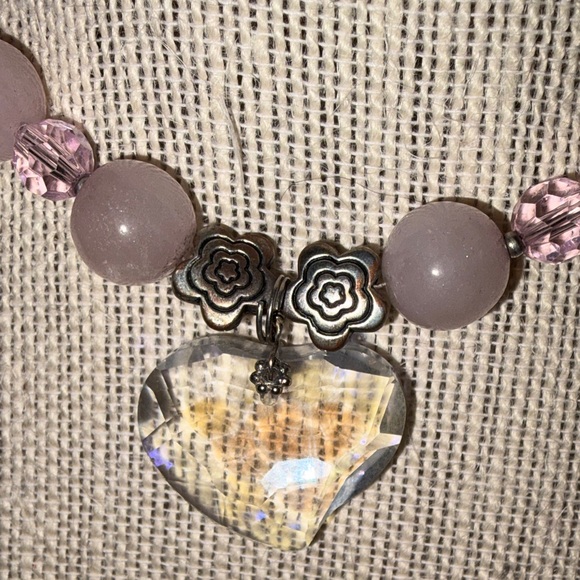 Chic Pink Heart Pendant Necklace - Picture 4 of 6
